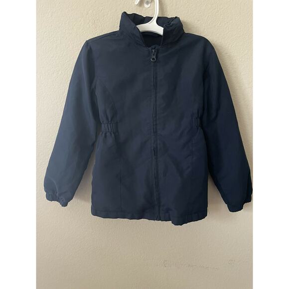 George Blue Uniform Fleece Lined Hooded Nylon Girls' Parka Jacket Size XS 4-5 - Picture 7 of 12